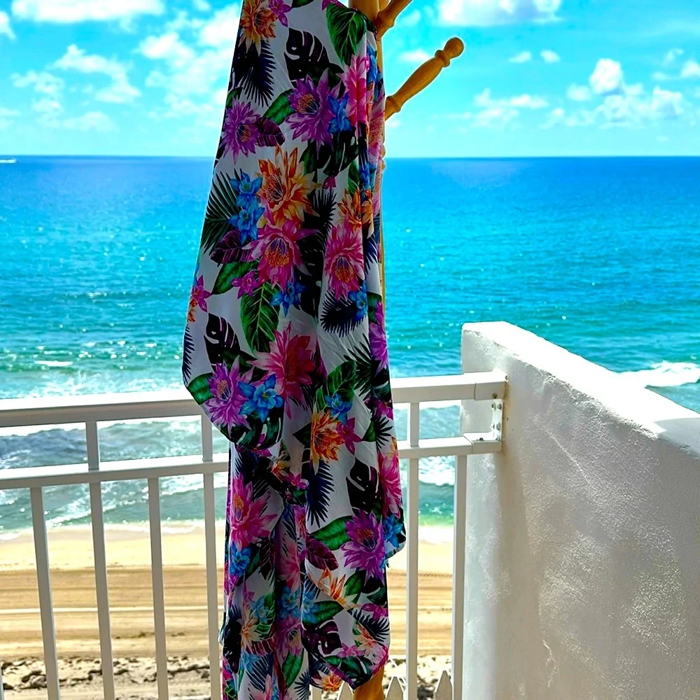 CHIC FLORAL COLORFUL SCARF/SARONG